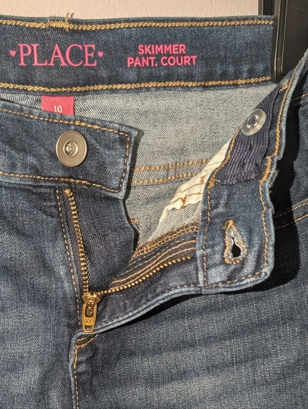 The Children's Place Casual Classic Bermuda Denim Skimmer Shorts Girls- Size 10